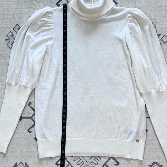 Ted Baker London Ivory Aidabel Puff Sleeve Turtleneck Sweater Size 14 - Picture 11 of 16